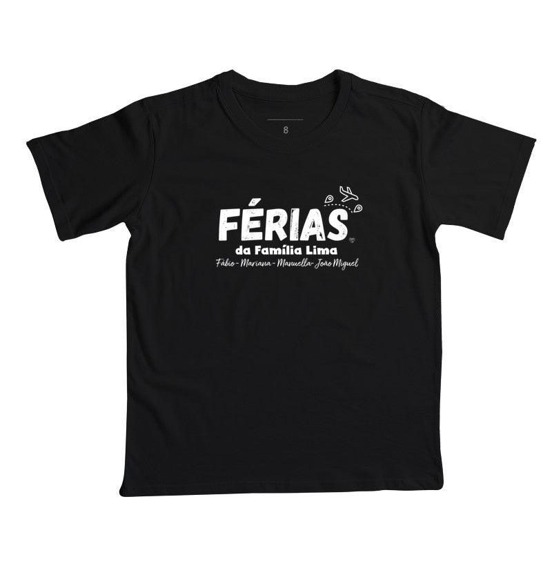 Camiseta Personalizada Infantil - Férias em Família