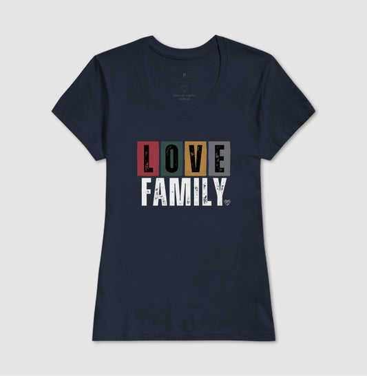 Camiseta Love Family colorida