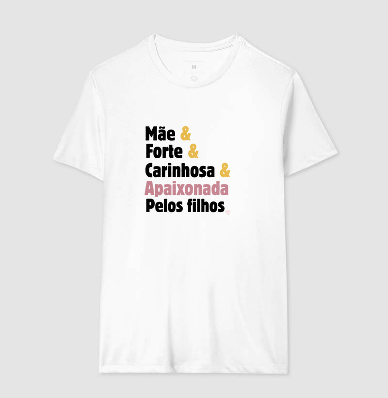 Camiseta Personalizada - Mãe apaixonada pelos filhos