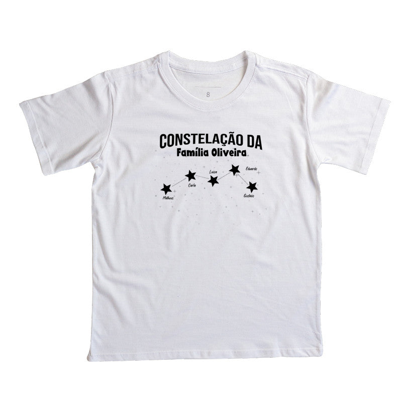 Camiseta Infantil Personalizada - Constelação Familiar