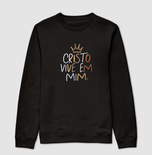 Sueter de moletom Cristo Vive em mim