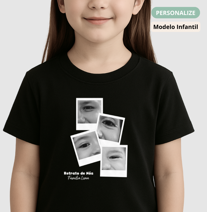 Camiseta Infantil Família - Retrato de nós