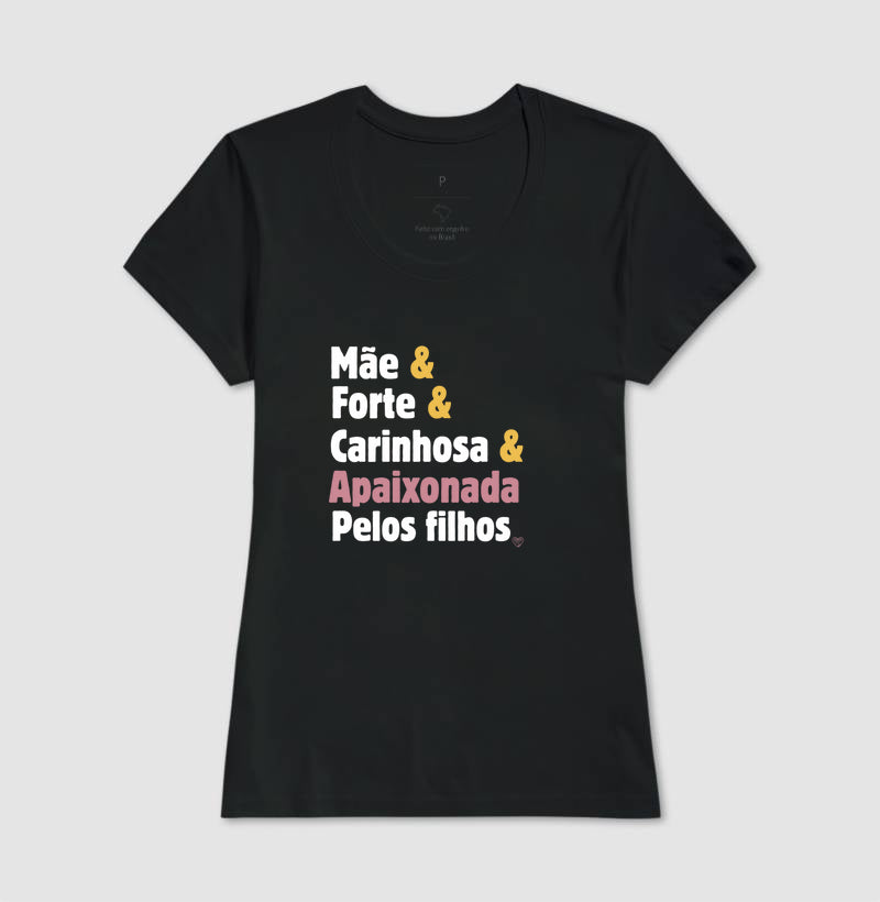 Camiseta Personalizada - Mãe apaixonada pelos filhos