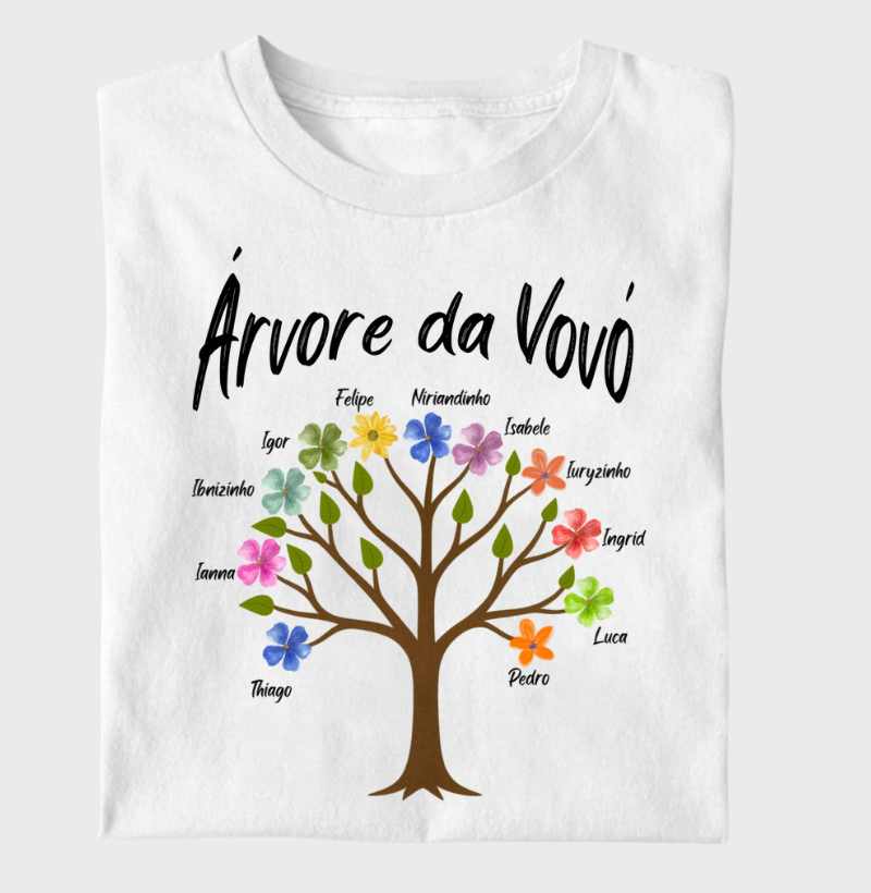 Camiseta Personalizada - Árvore da Vovó