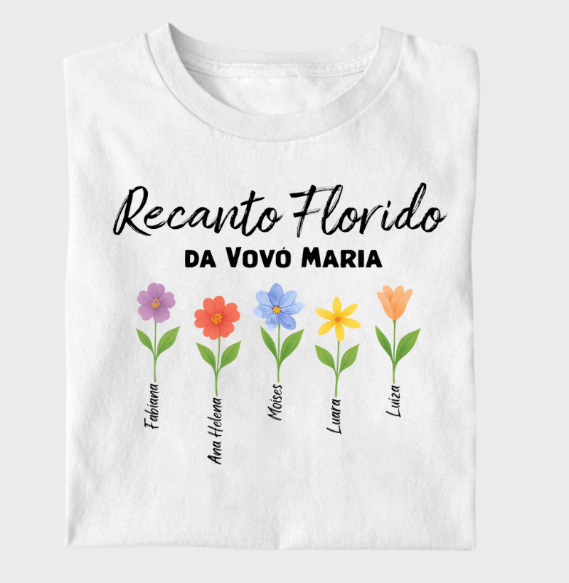 Camiseta Personalizada - Recanto Florido da Vovó