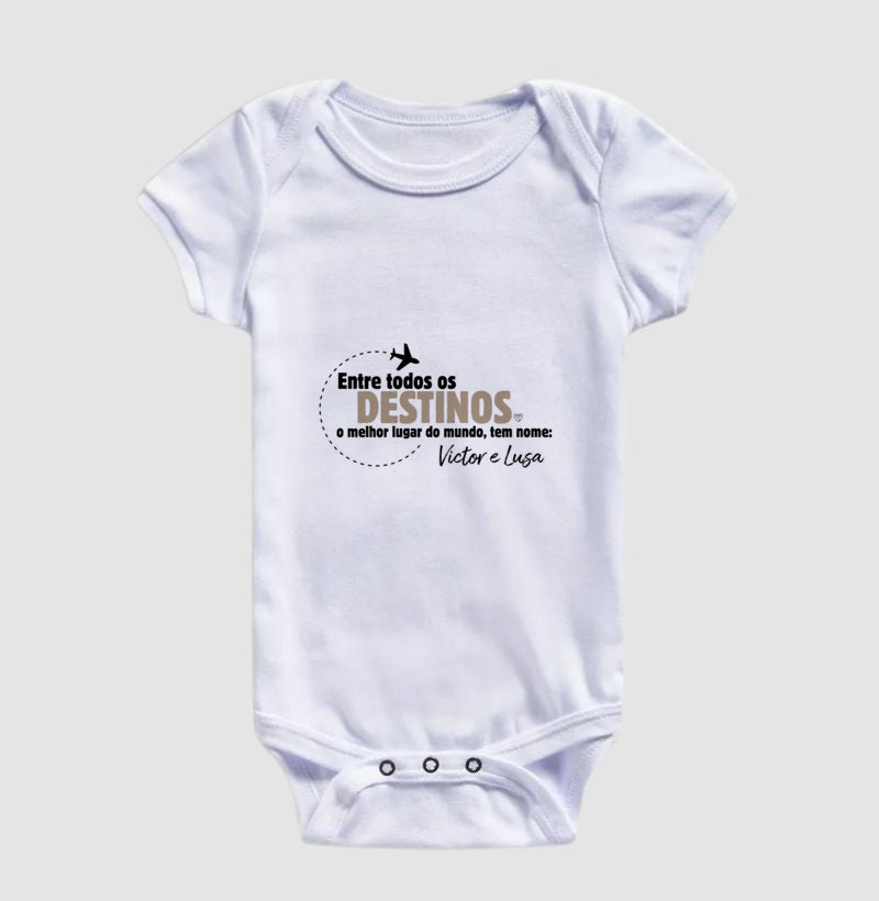 Body infantil Personalizado Viagem Entre todos os Destinos