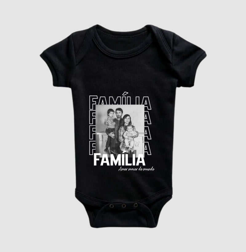 Body Infantil Personalizado Família Amor maior do mundo