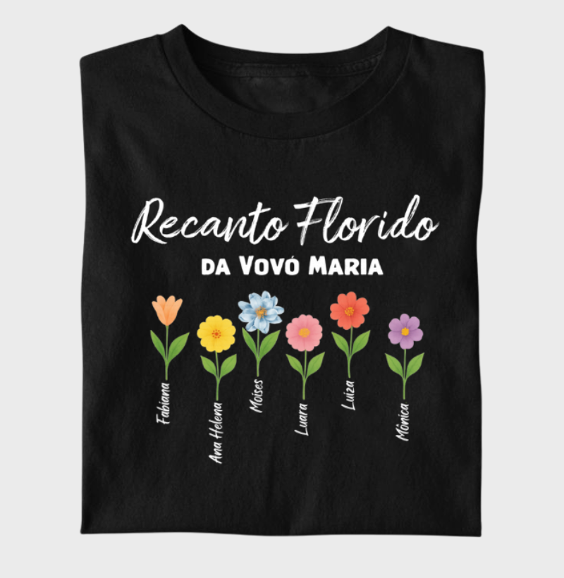 Camiseta Personalizada - Recanto Florido da Vovó