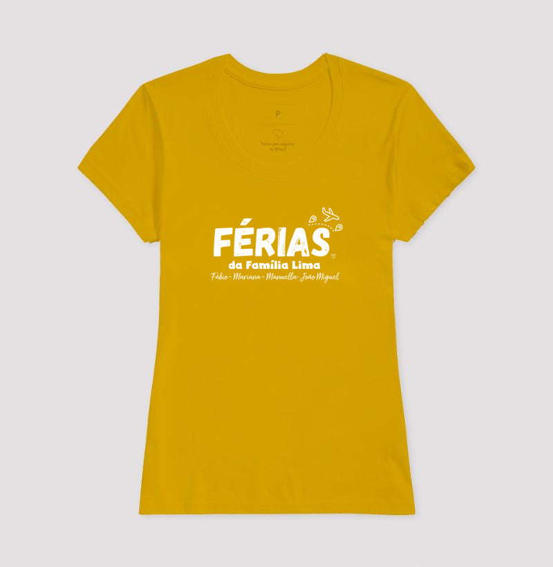 Camiseta Personalizada - Férias em Família