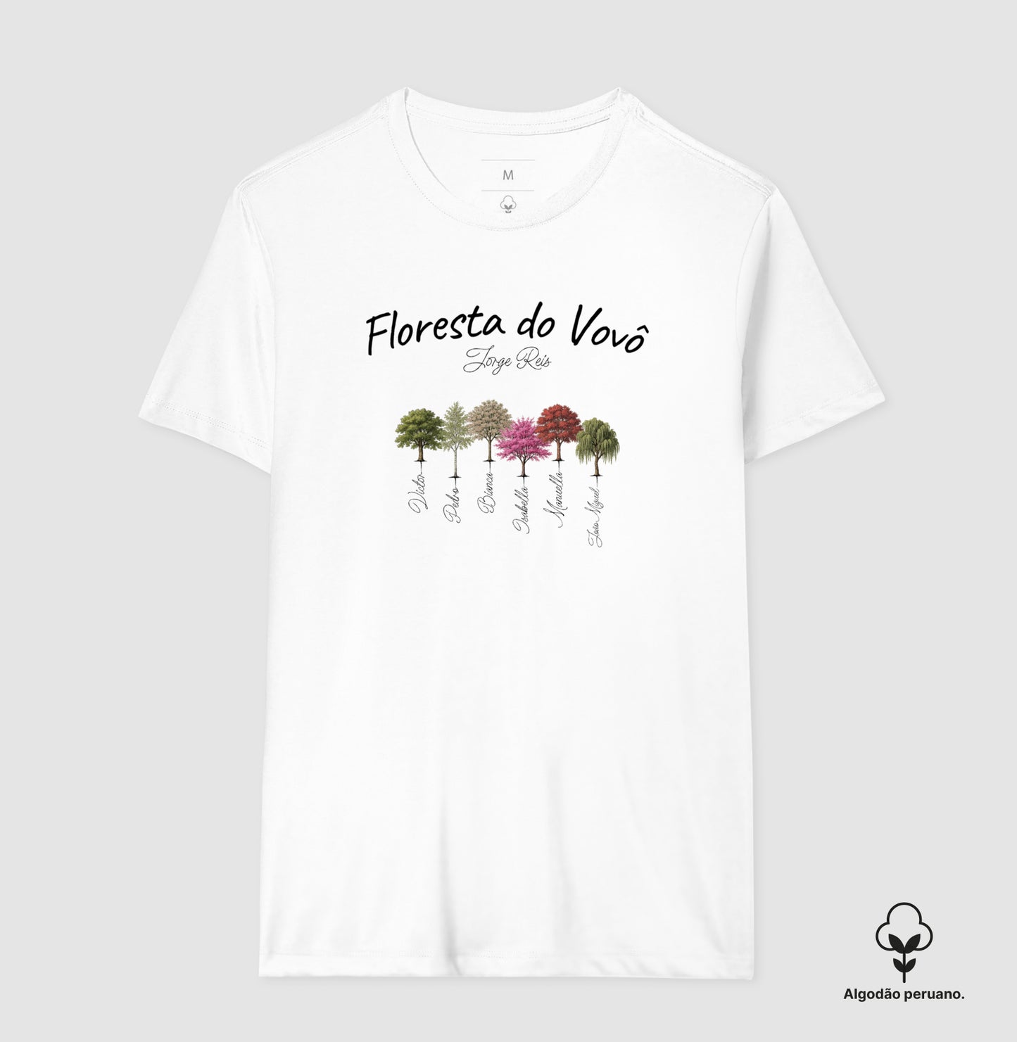 Camiseta Personalizada - Floresta do Vovô (Algodão Peruano)