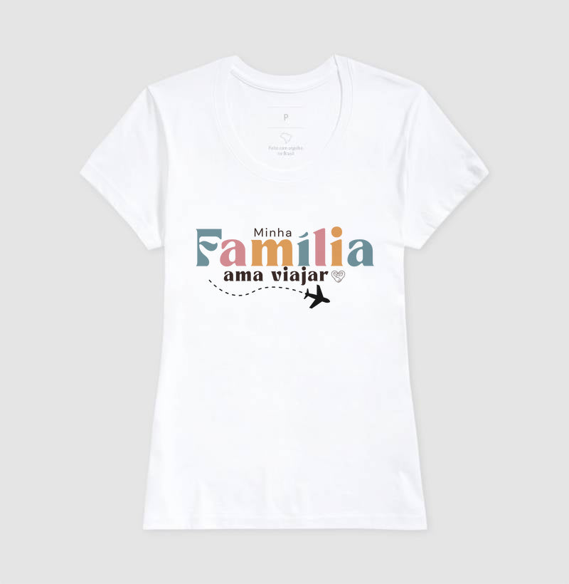 Camiseta Família Ama Viajar