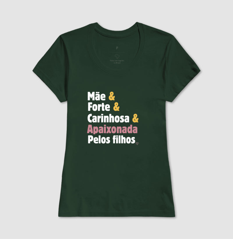 Camiseta Personalizada - Mãe apaixonada pelos filhos