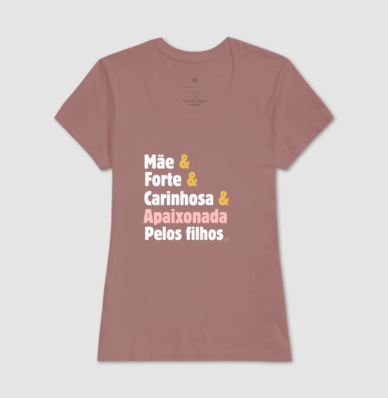 Camiseta Mãe apaixonada pelos filhos