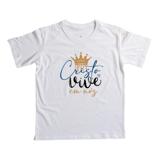 Camiseta Infantil Cristo vive em nós