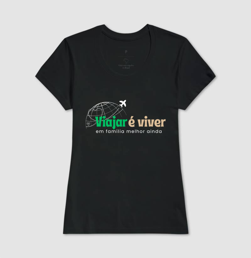 Camiseta - Viajar é Viver