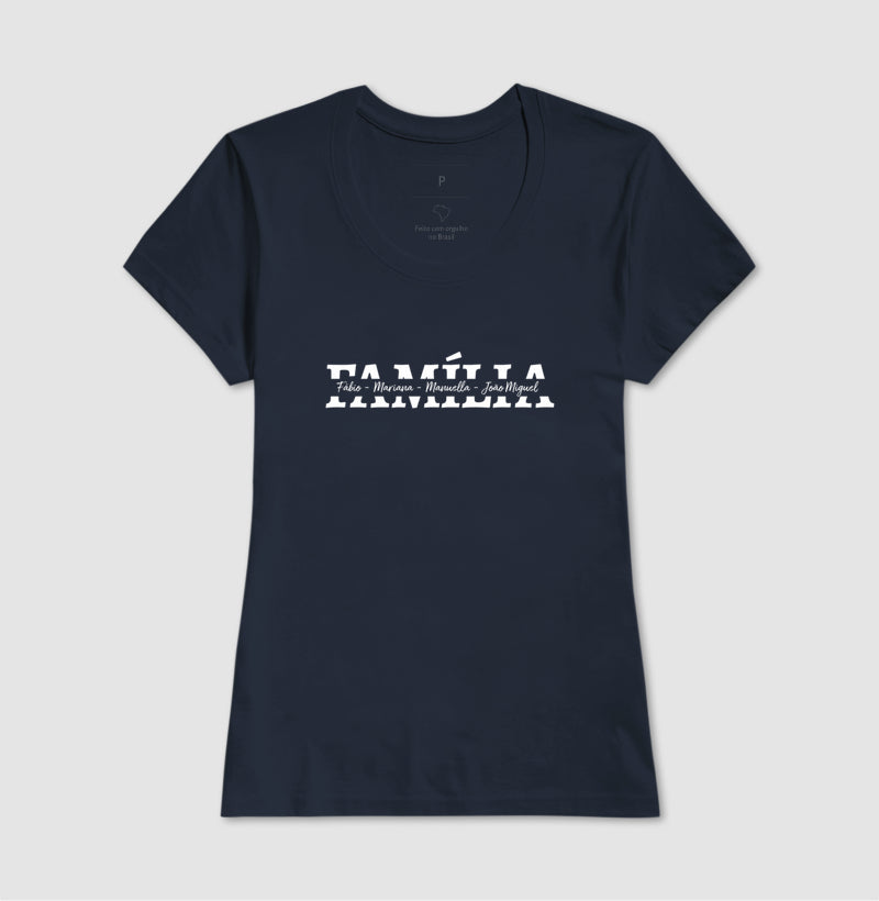 Camiseta Personalizada Família Nome dos Integrantes