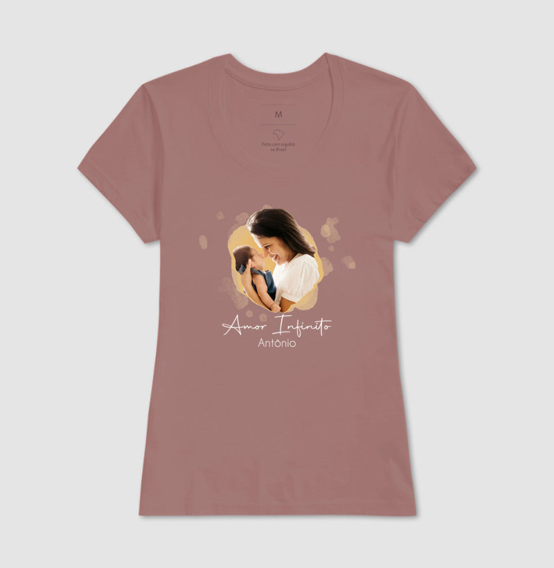 Camiseta Personalizada Mãe e Filho Amor Infinito