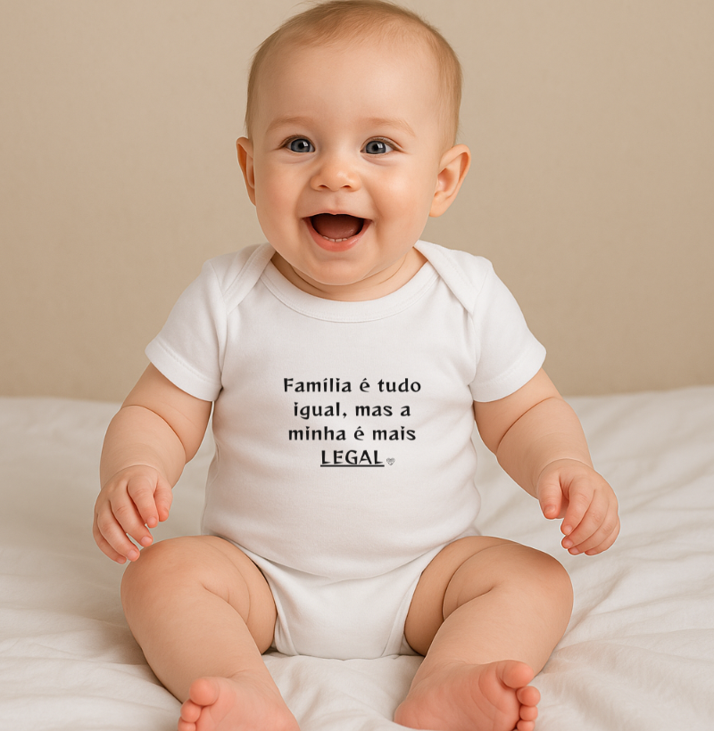 Body Infantil Personalizado - Família é tudo igual, a minha é mais legal