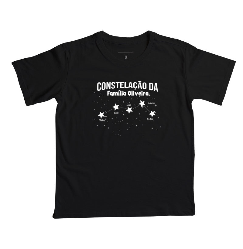 Camiseta Infantil Personalizada - Constelação Familiar