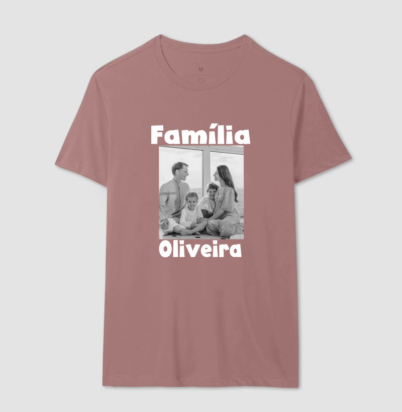 Camiseta Família - Foto Retrato