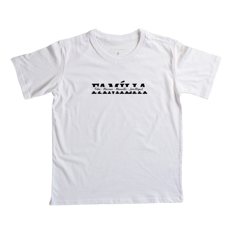 Camiseta Infantil Família - Nome dos integrantes