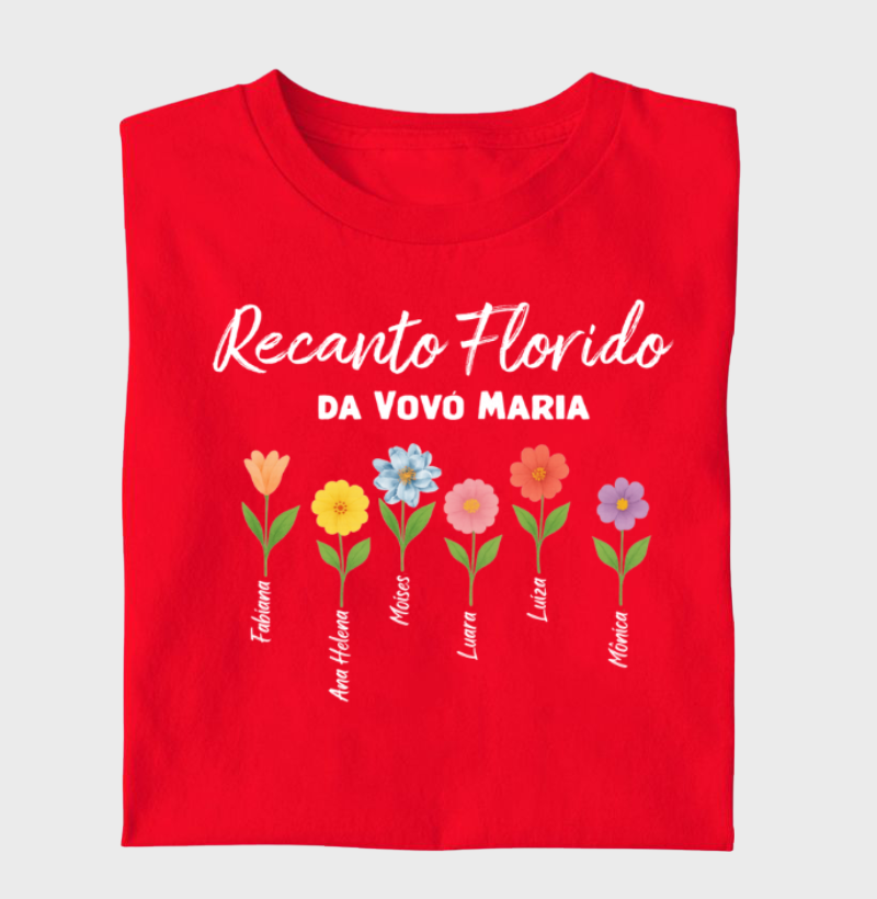 Camiseta Personalizada - Recanto Florido da Vovó