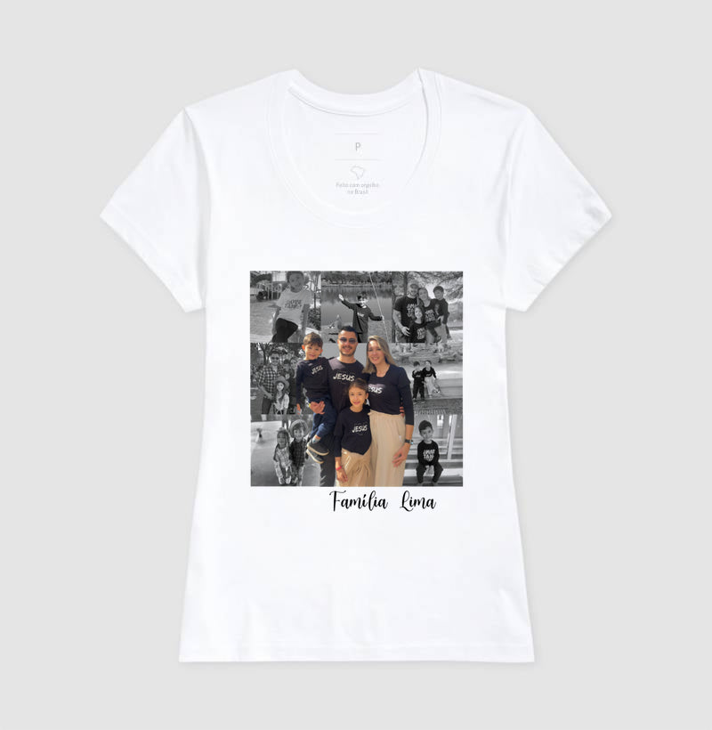 Camiseta Família - Quadrados de História