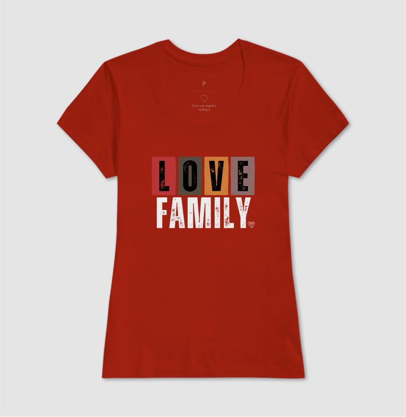 Camiseta - Love Family colorida