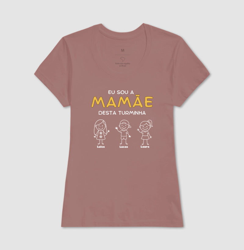 Camiseta Personalizada Eu sou a Mamãe desta turminha