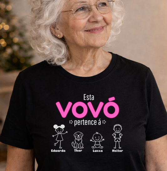 Camiseta Personalizada - Vovô/Vovó Netos e Pets