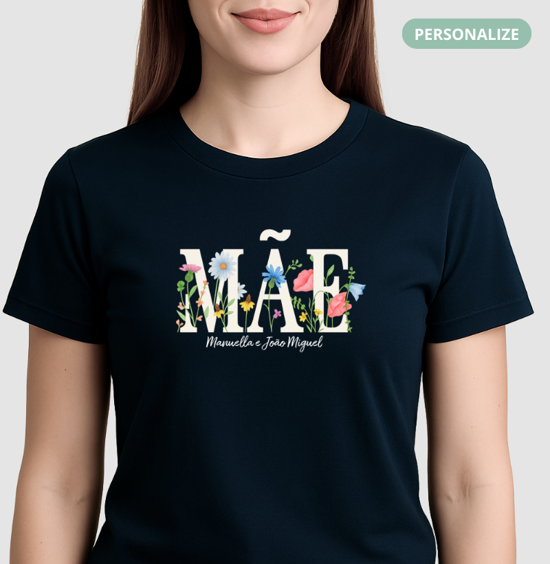 Camiseta Mãe Floral