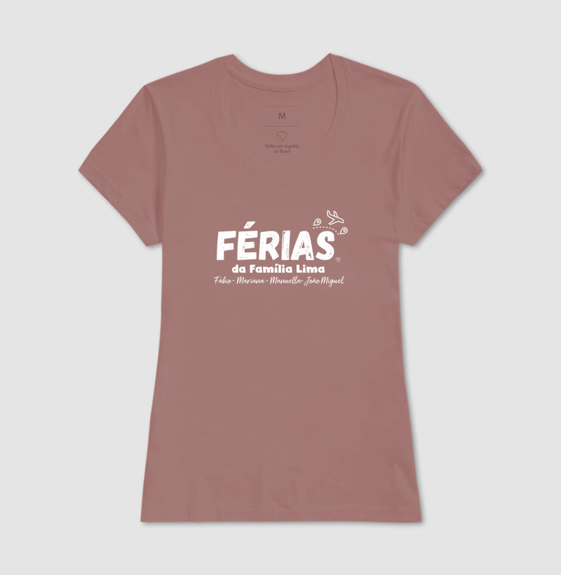Camiseta Personalizada - Férias em Família