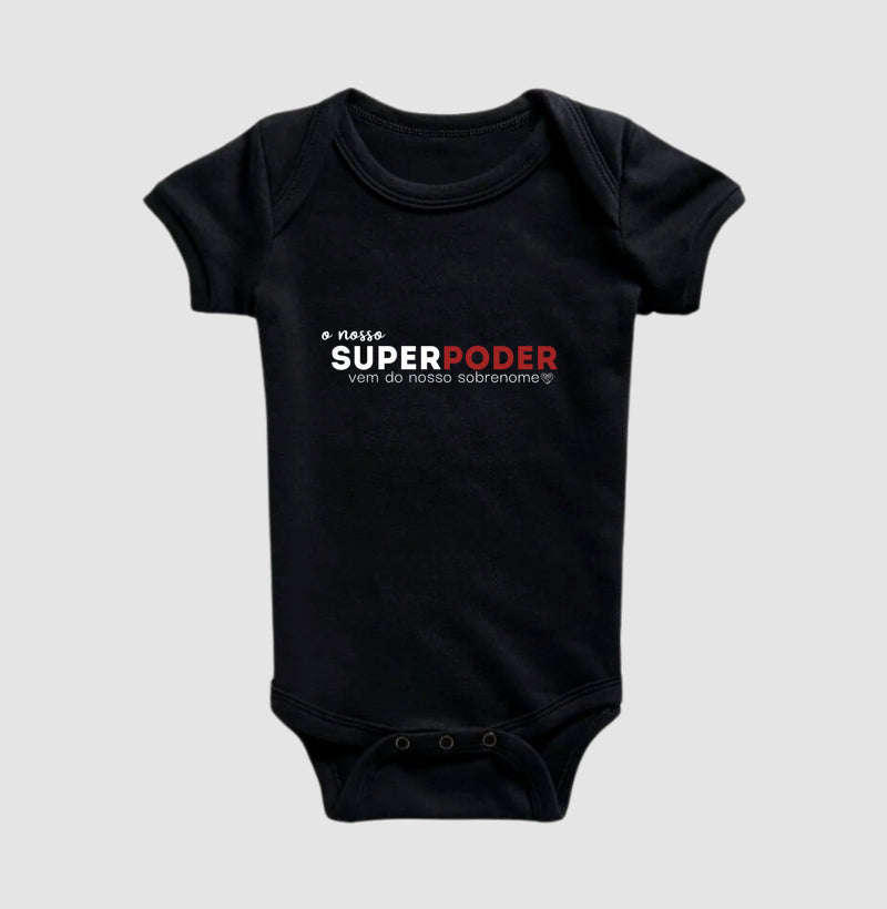 Body Infantil Familia O nosso super poder