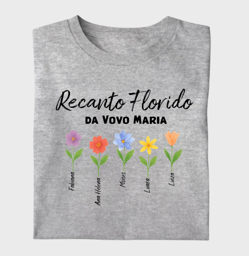 Camiseta Personalizada - Recanto Florido da Vovó