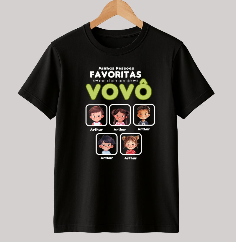 Camiseta Personalizada minhas pessoas favoritas me chamam de VOVÔ