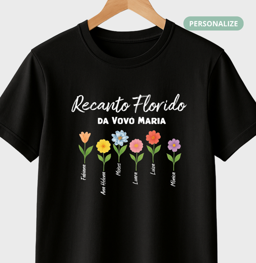 Camiseta Personalizada Recanto Florido da Vovó