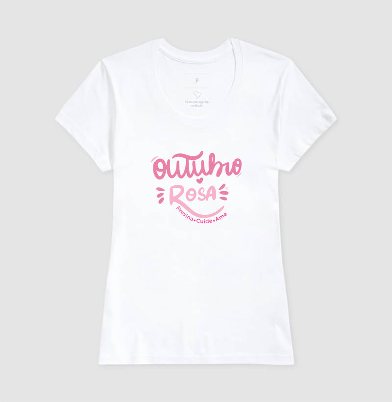 Camiseta Personalizada - Outubro Rosa