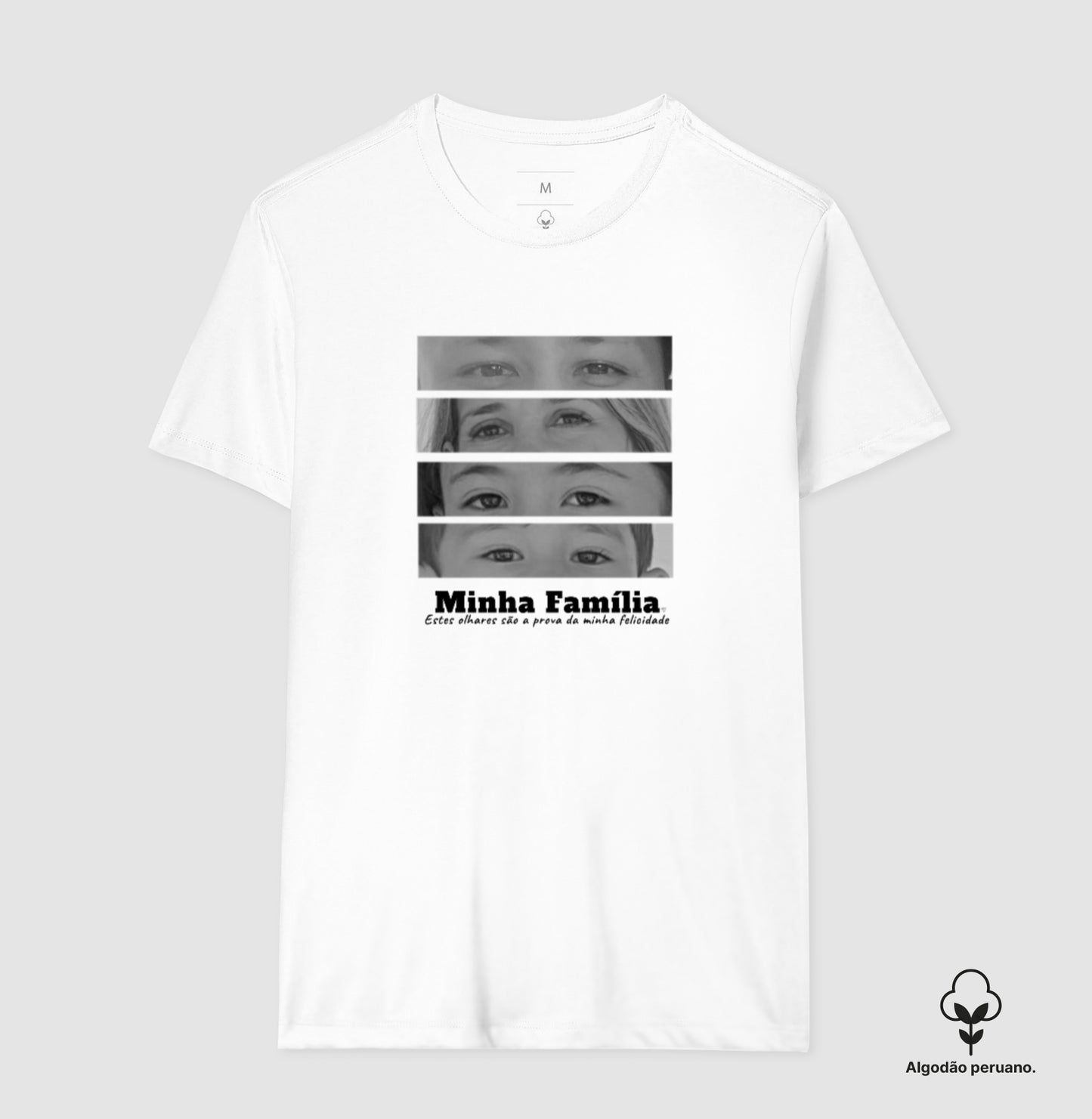 Camiseta Personalizada Família - Olhares (Algodão Peruano)