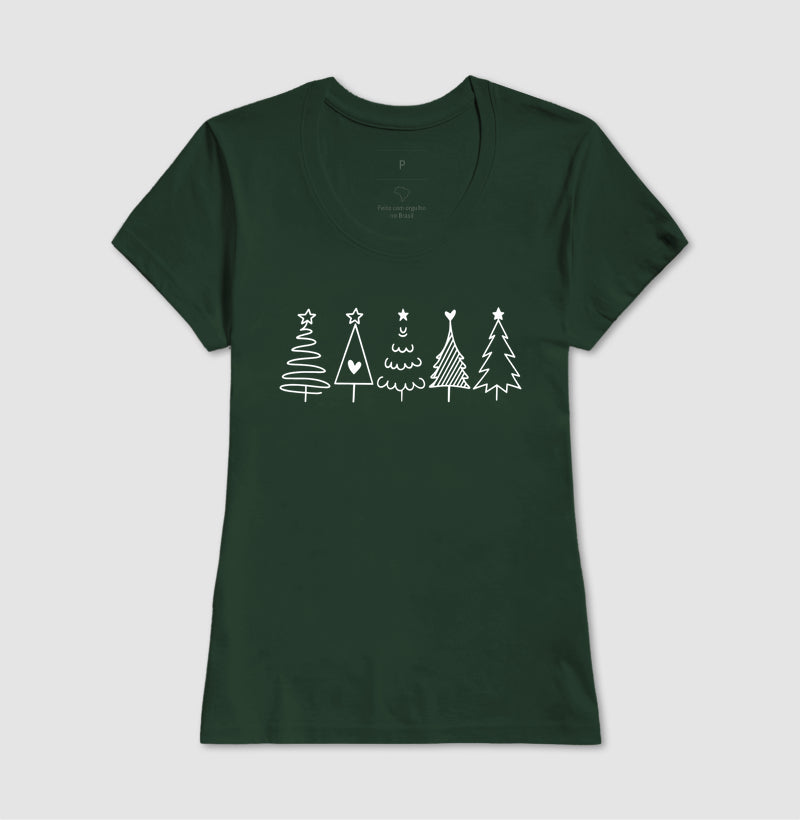 Camiseta Árvores de Natal