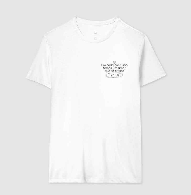 Camiseta Família - Confusão e amor que só cresce