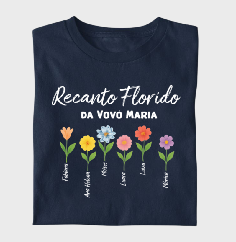 Camiseta Personalizada - Recanto Florido da Vovó