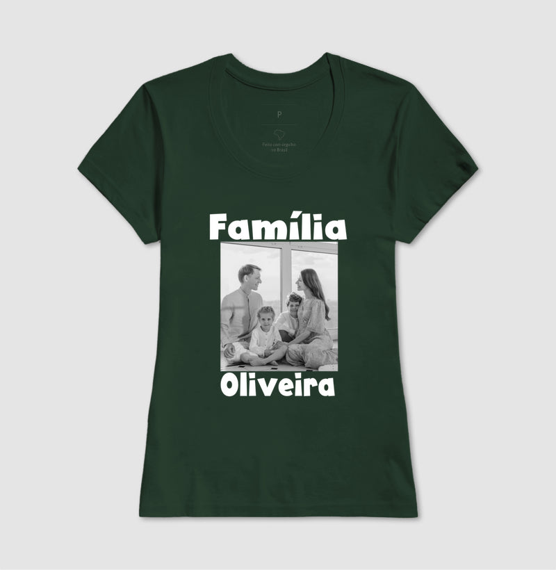 Camiseta Família - Foto Retrato
