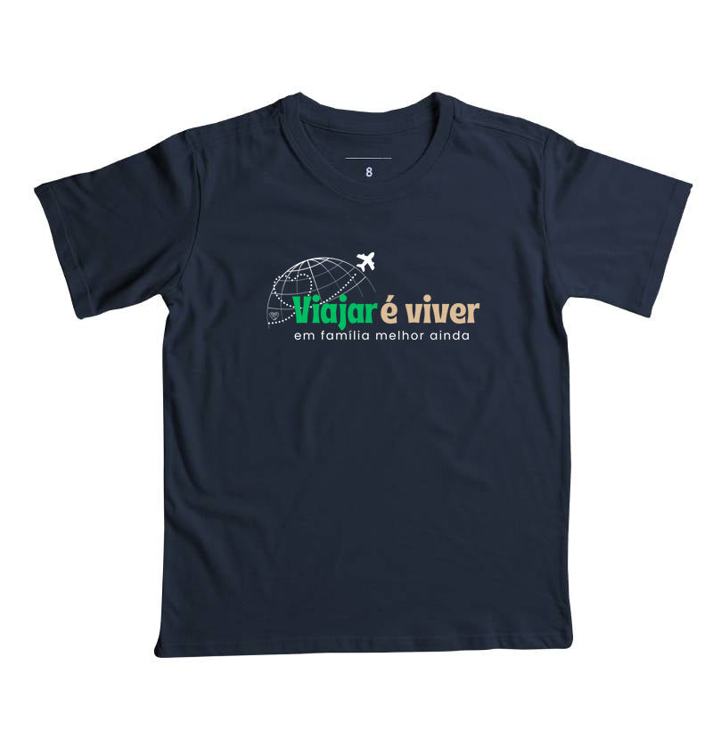 Camiseta Infantil Viajar é Viver