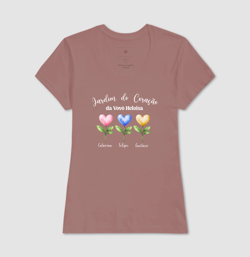 Camiseta Personalizada Jardim do Coração