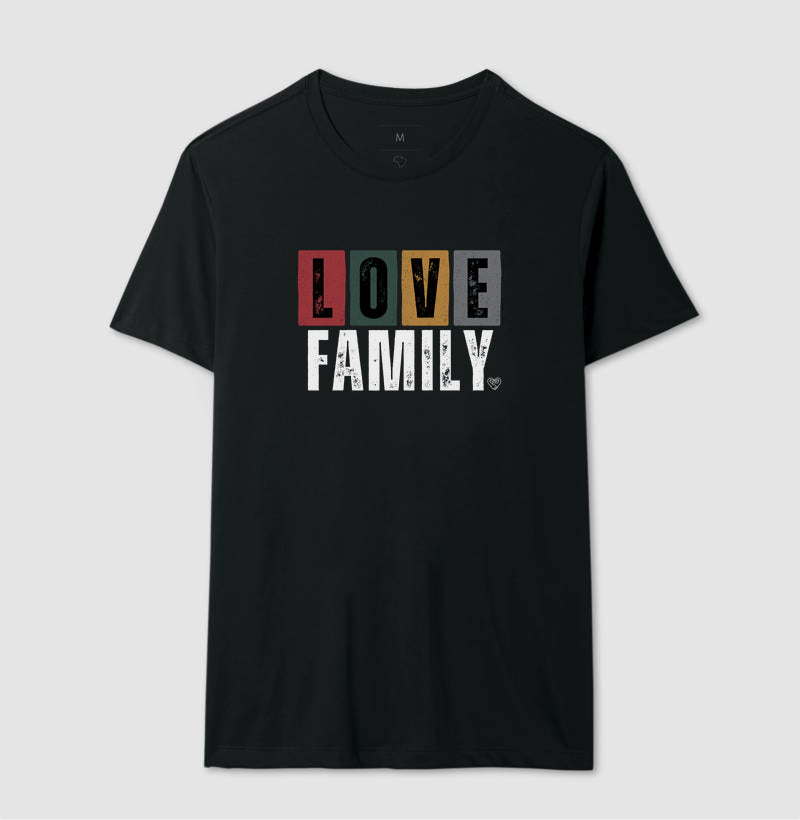 Camiseta - Love Family colorida