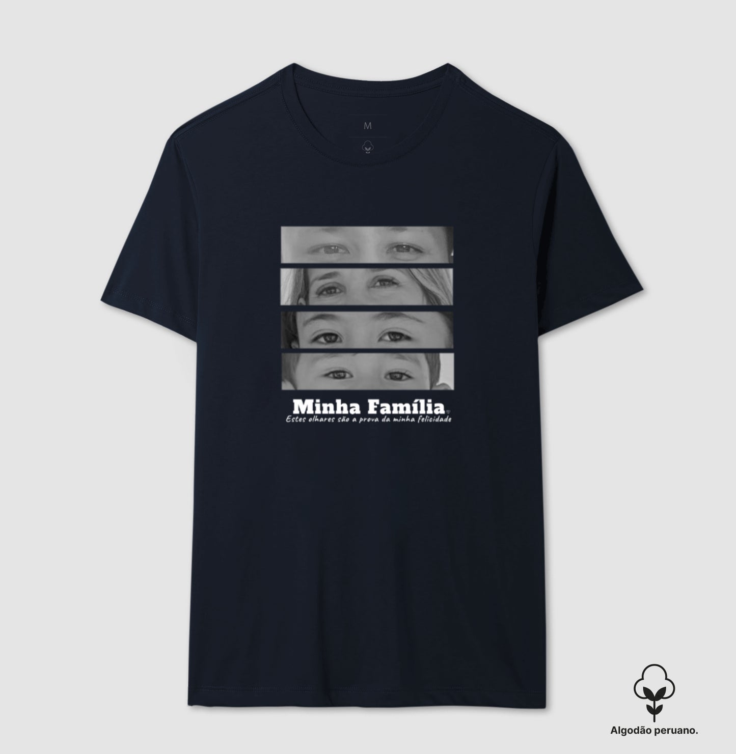 Camiseta Personalizada Família - Olhares (Algodão Peruano)