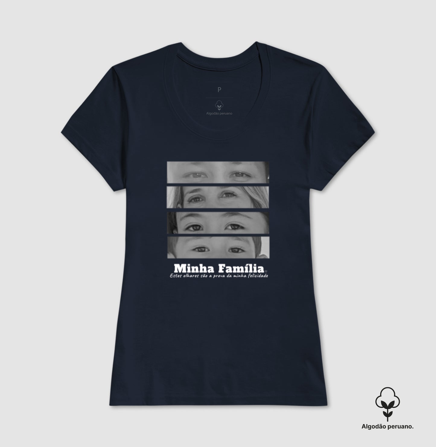 Camiseta Personalizada Família - Olhares (Algodão Peruano)