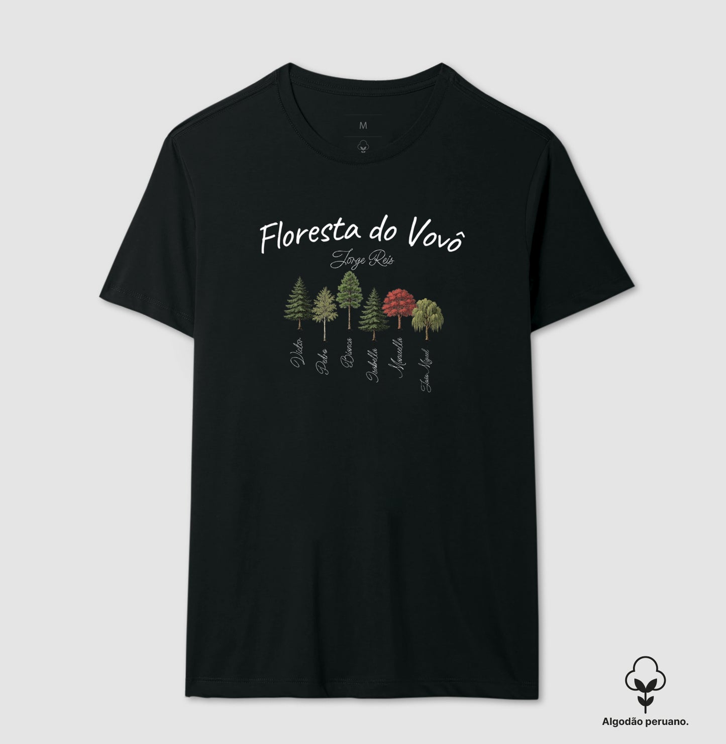 Camiseta Personalizada - Floresta do Vovô (Algodão Peruano)