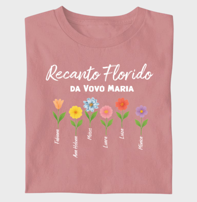 Camiseta Personalizada Recanto Florido da Vovó