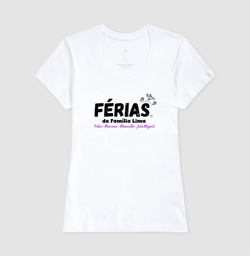 Camiseta Personalizada - Férias em Família